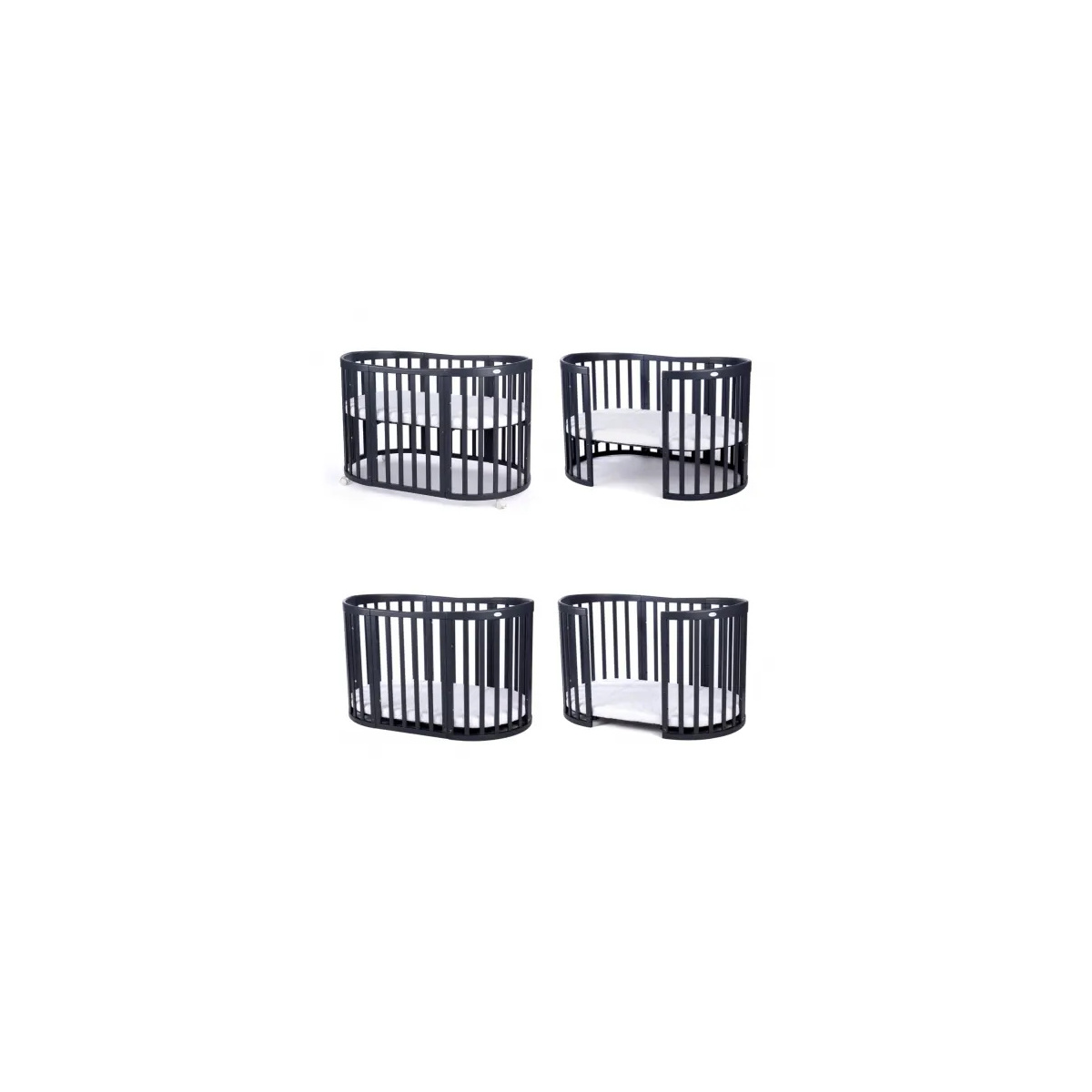 WALDIN ŁÓŻECZKO 7W1 OWALNE GRAFIT