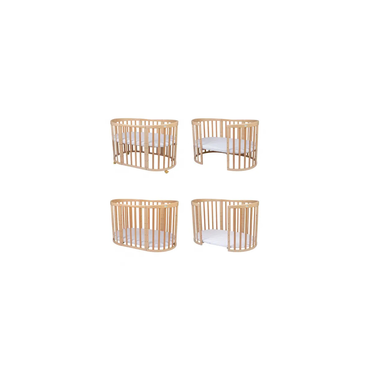 WALDIN ŁÓŻECZKO 7W1 OWALNE NATURAL