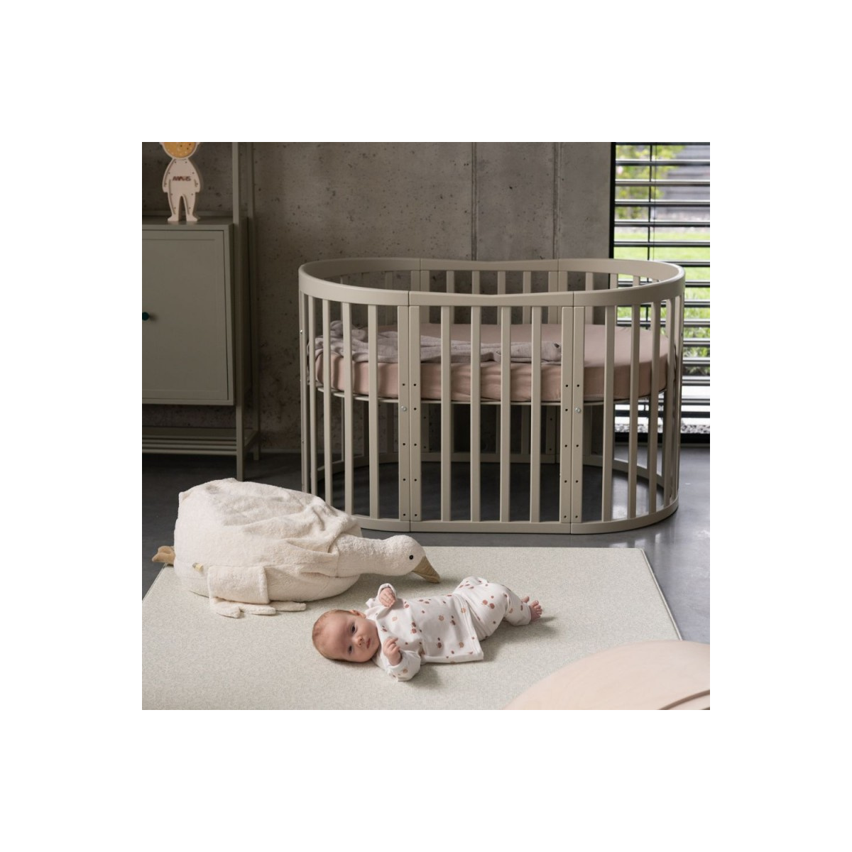 WALDIN ŁÓŻECZKO 7W1 OWALNE OLIWKOWE