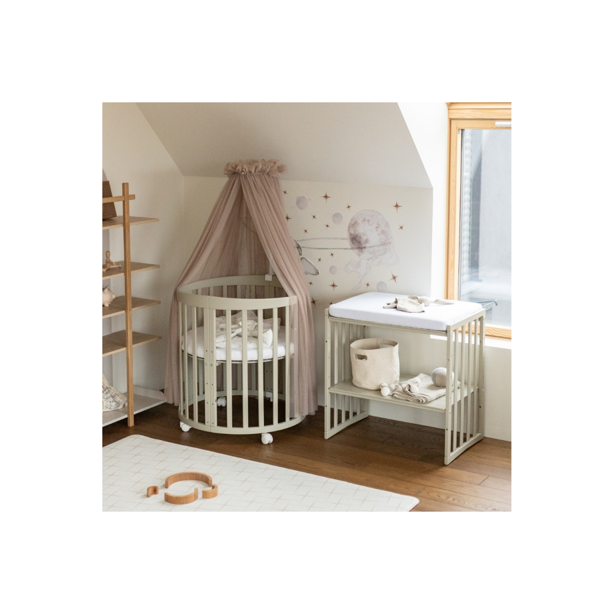 WALDIN ŁÓŻECZKO 7W1 OWALNE OLIWKOWE