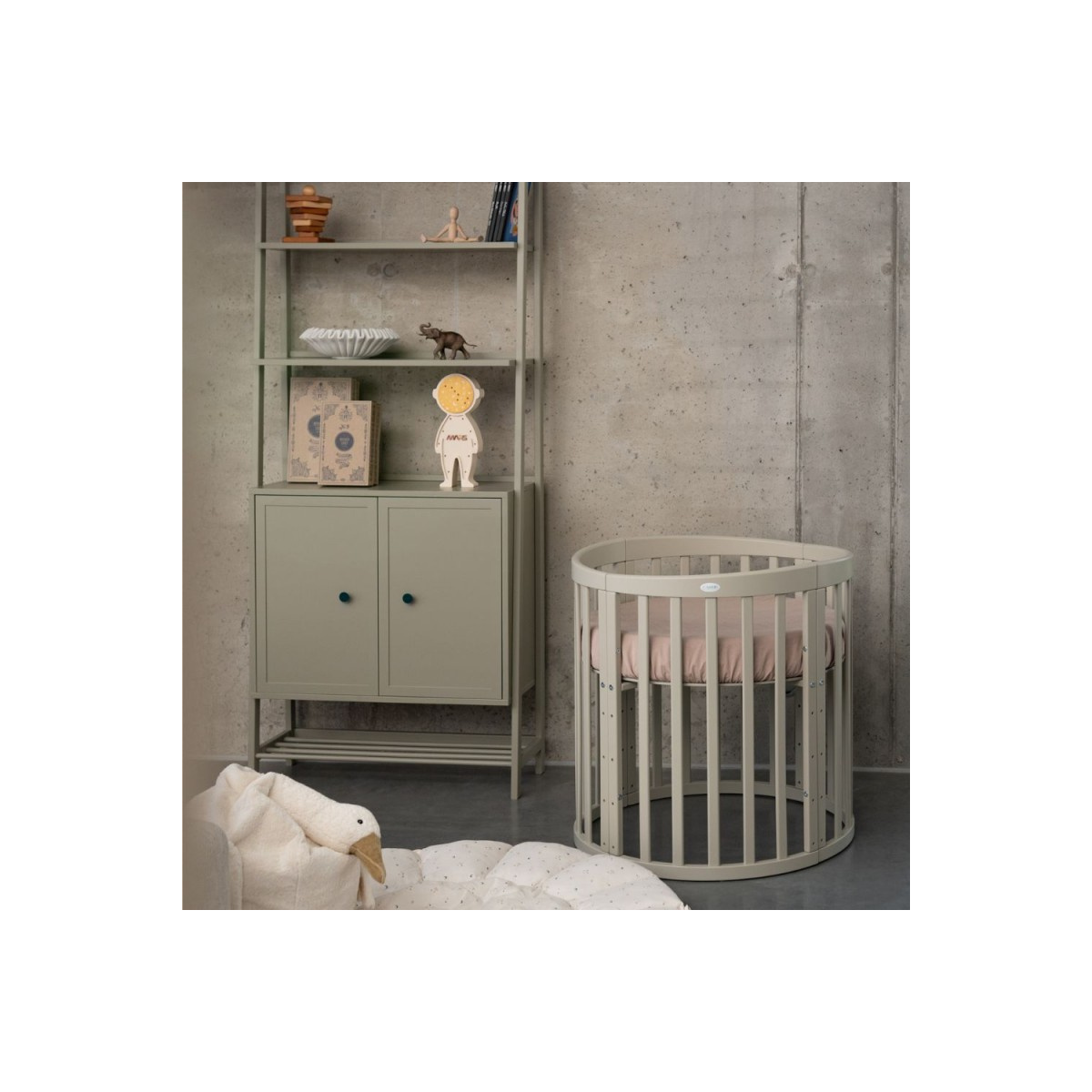 WALDIN ŁÓŻECZKO 7W1 OWALNE OLIWKOWE