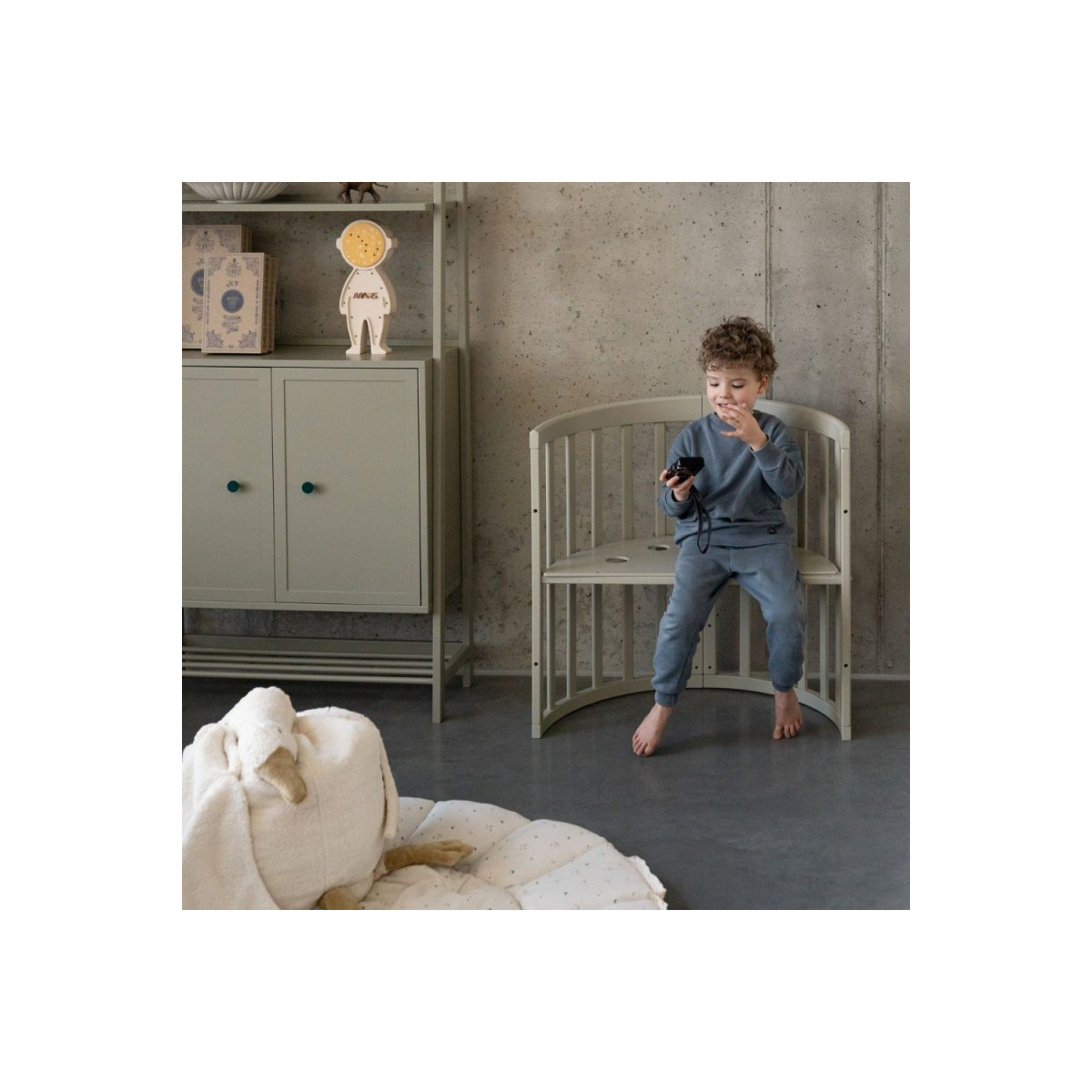 WALDIN ŁÓŻECZKO 7W1 OWALNE OLIWKOWE