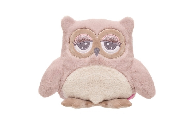 BEPPE SOWA ABBY RÓŻOWO- KREMOWA  23 CM