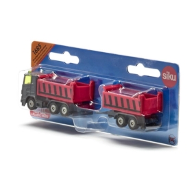 SIKU 1685 CIĘŻARÓWKA WYWROTKA Z PRZYCZEPKĄ