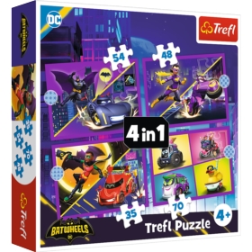 PUZZLE 4w1 Poznaj Batwheels /Warner 34658