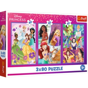 PUZZLE 3x80 Księżniczki przyjaciółki /Princ..34884