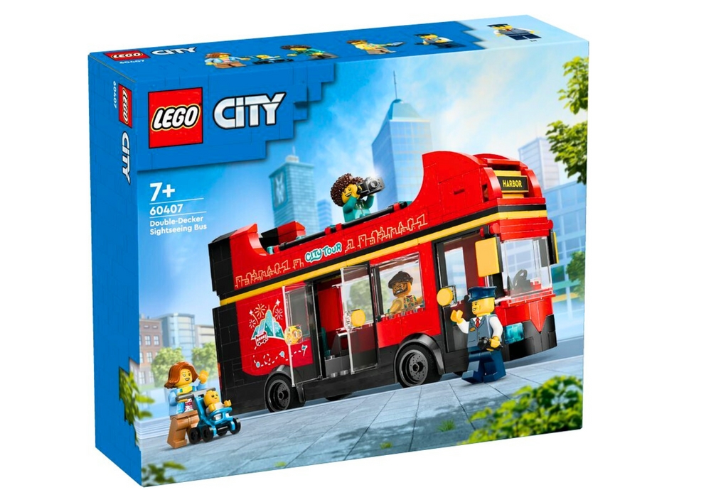60407 LEGO CITY AUTOKAR CZERWONY PIĘTROWY