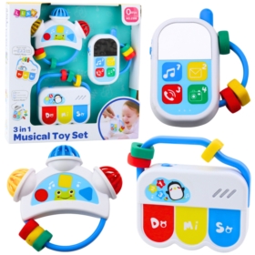 Zestaw Zabawek Muzycznych Dla Malucha Telefon Tamb