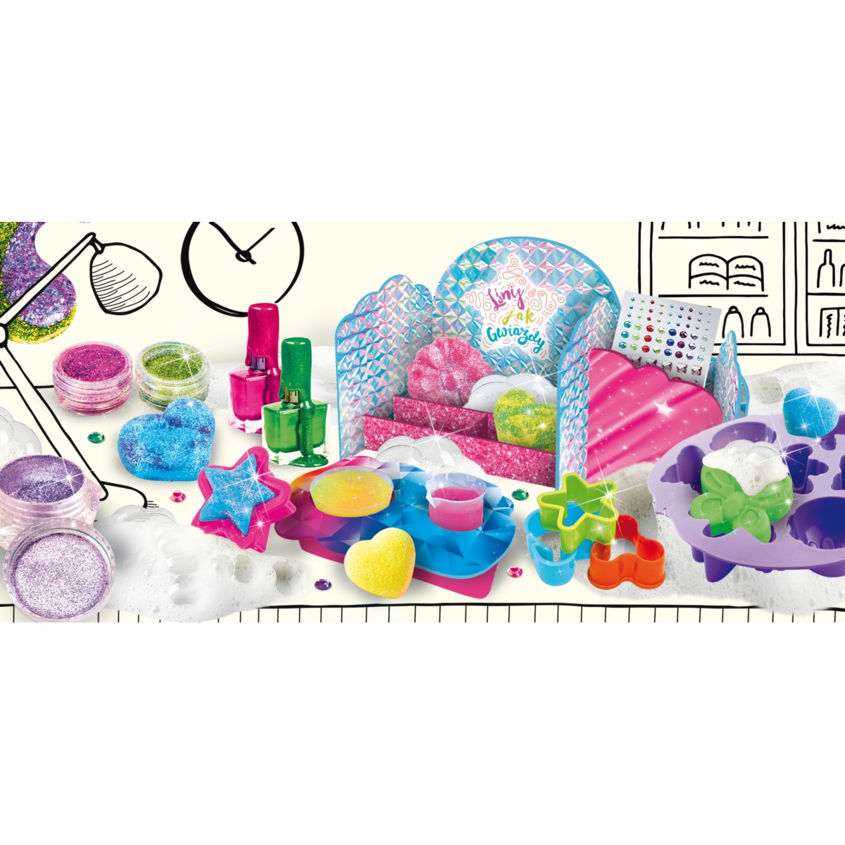 Lisciani wielkie laborat.mydełka/lakiery PL103133