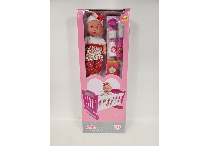 SMILY PLAY JULKA LALKA BOBAS 30CM Z ŁÓŻECZKIEM