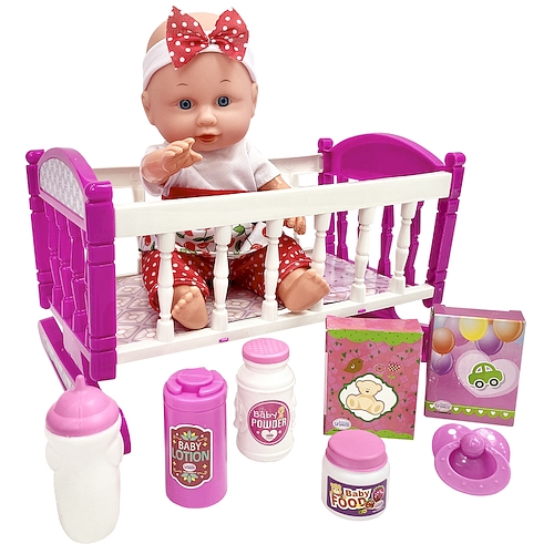 SMILY PLAY JULKA LALKA BOBAS 30CM Z ŁÓŻECZKIEM