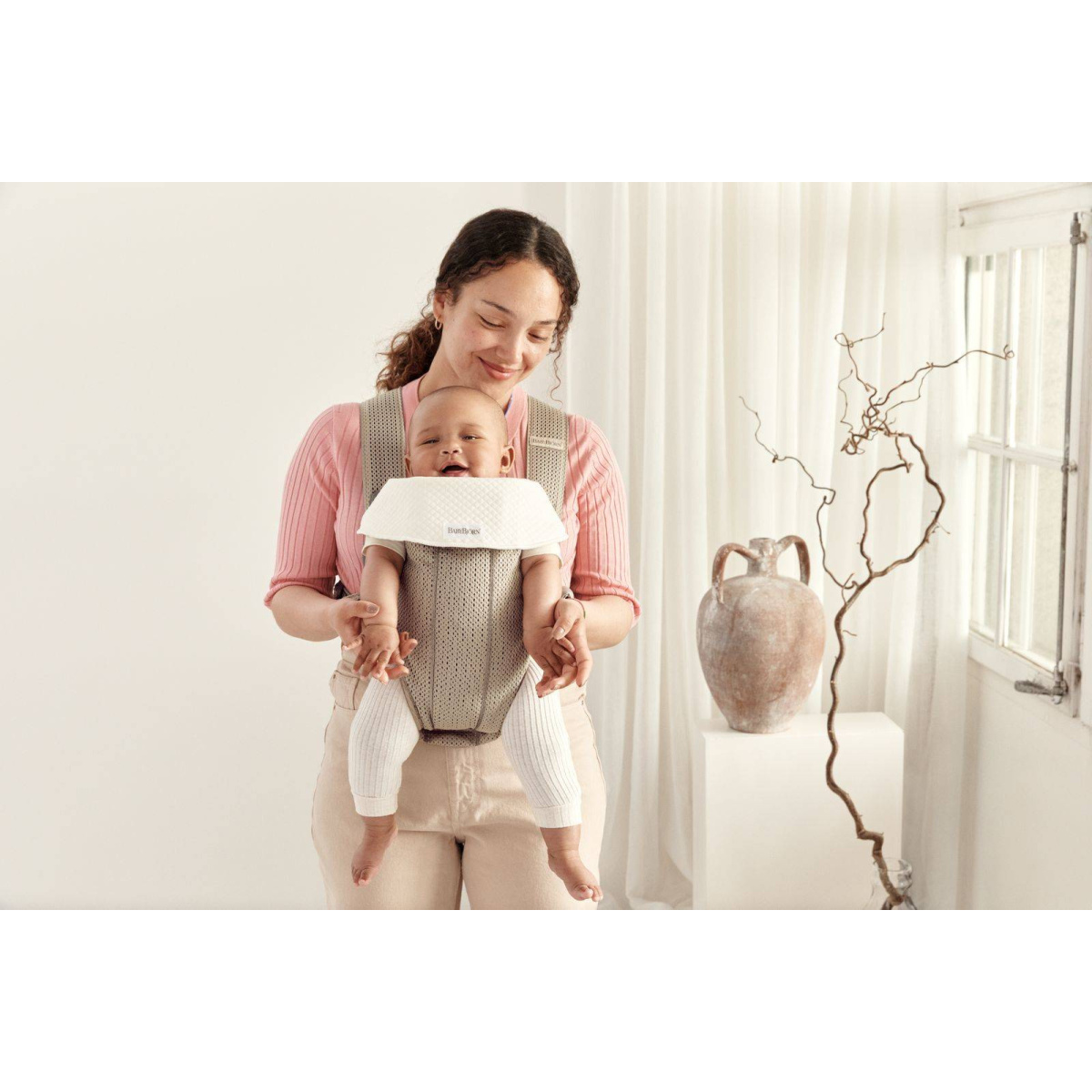 BABYBJORN NOSIDŁO MINI 3D MESH GREY BEIGE