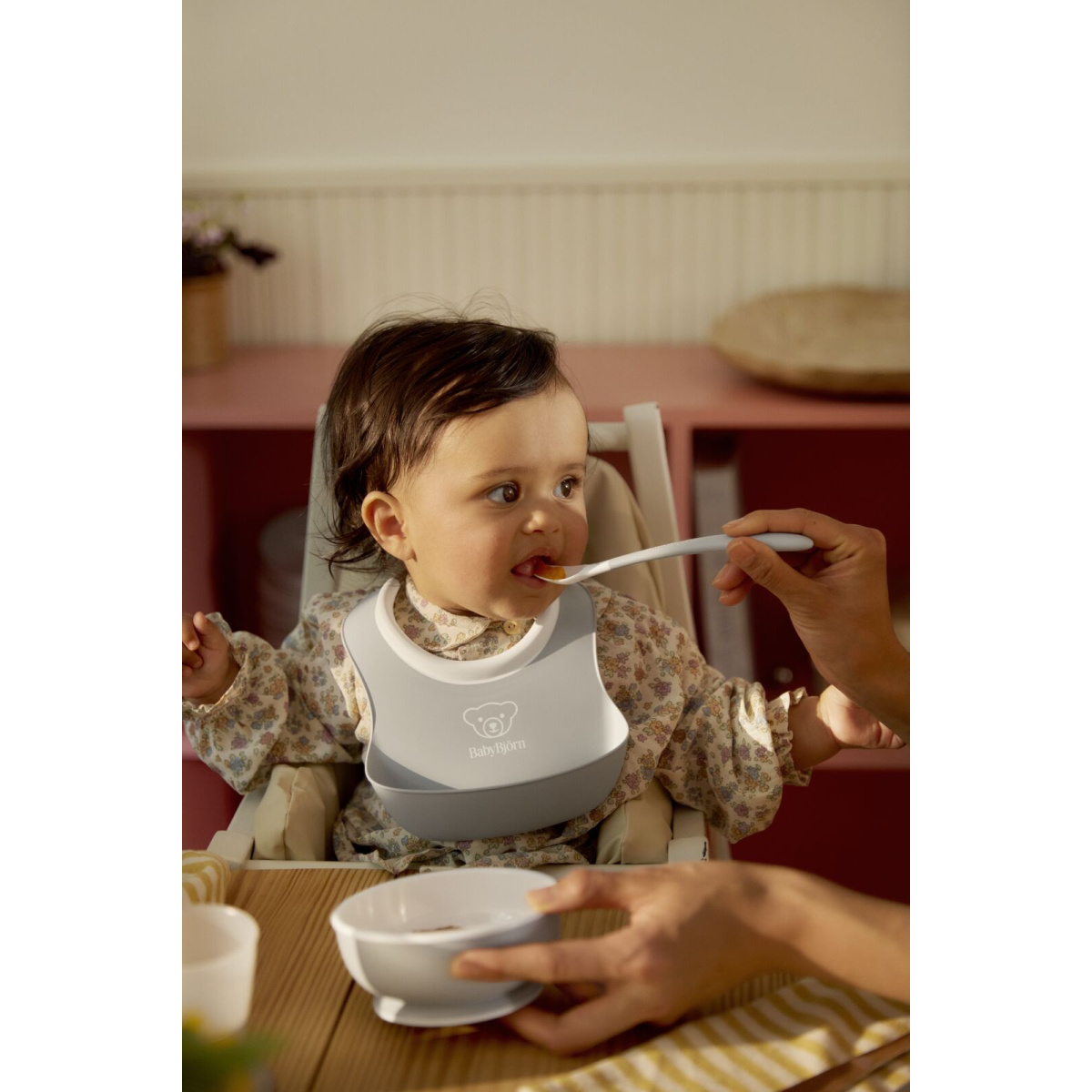 BABYBJORN ZESTAW DO KARMIENIA LIGHT GREY