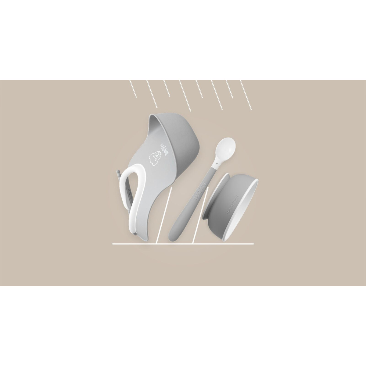 BABYBJORN ZESTAW DO KARMIENIA LIGHT GREY