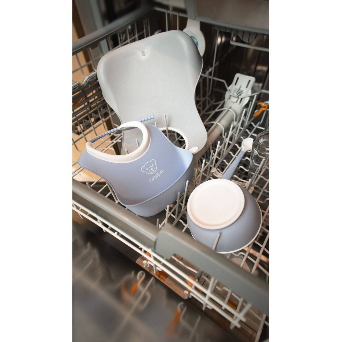 BABYBJORN ZESTAW DO KARMIENIA LIGHT GREY