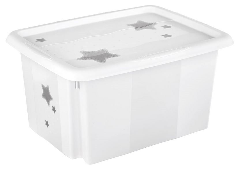 KEEEPER skrzynka z pokrywką15L Stars biały 81909