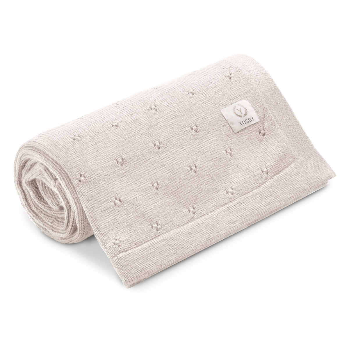 YOSOY KOC MERINO WOOL JERSEY KREM MELANŻ 80X100