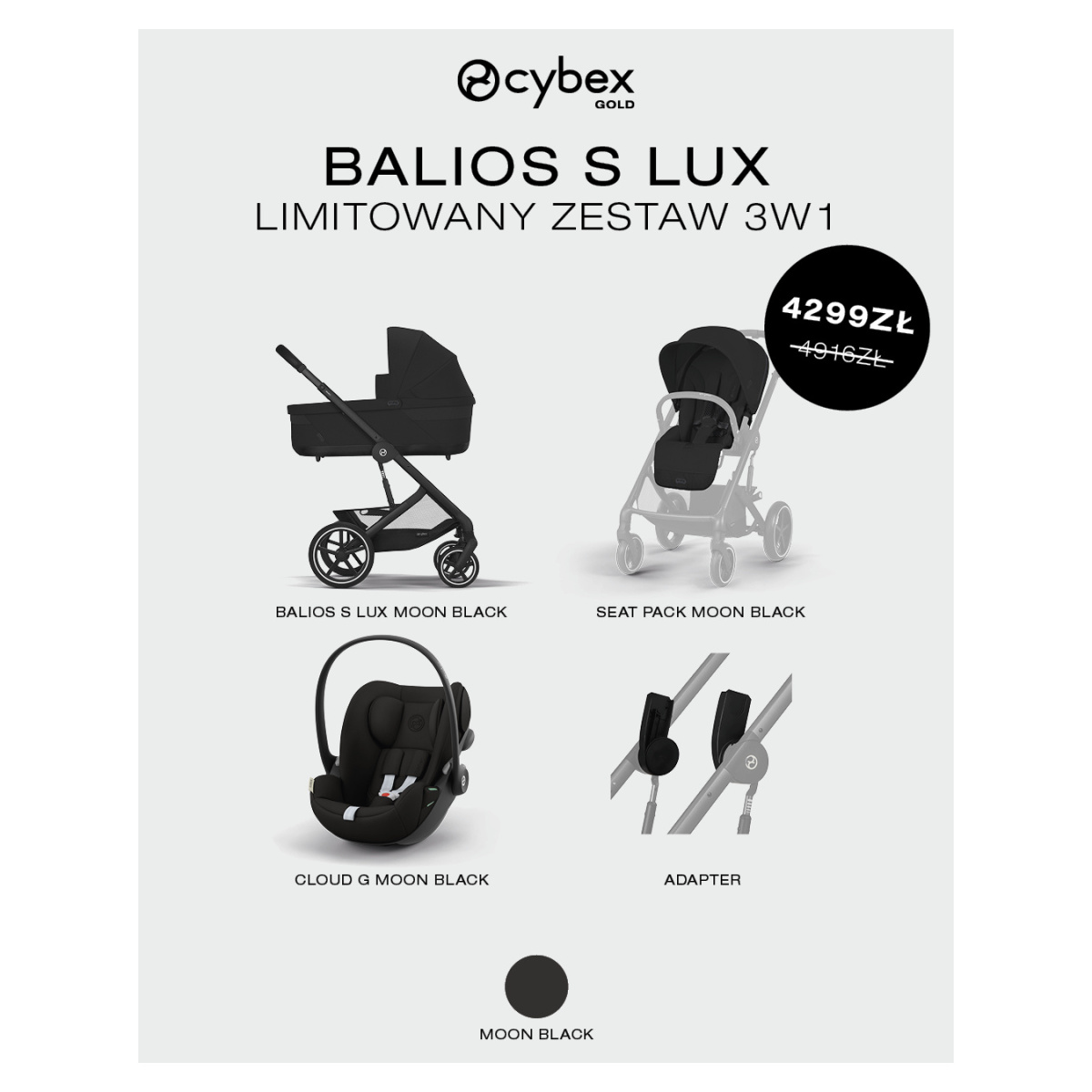 LIMITOWANY ZESTAW 3W1 CYBEX BALIOS S LUX + CLOUD G