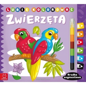 LUBIĘ KOLOROWAĆ ZWIERZETA KREDKA SEGMENTOWA