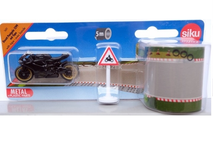 SIKU 1601 ZESTAW MOTOCYKL+TAŚMA