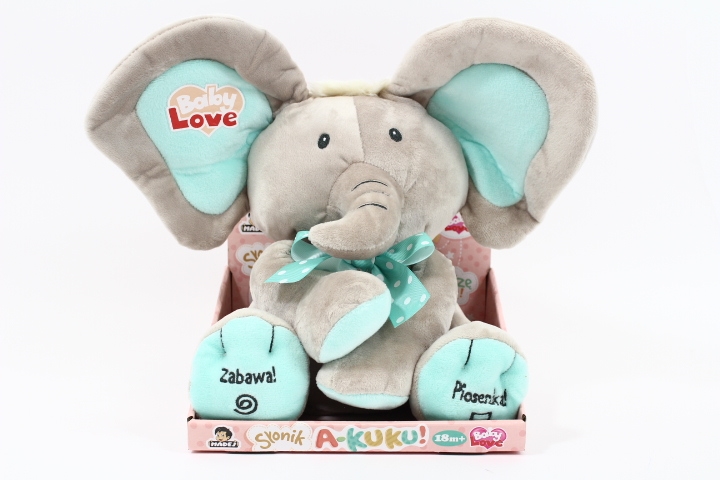 Słonik A Kuku 24cm beż-miętowy pios. 003780 06508