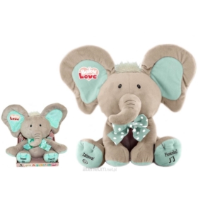 Słonik A Kuku 24cm beż-miętowy pios. 003780 06508