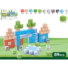 Klocki magnetyczne kostki 3D 89el