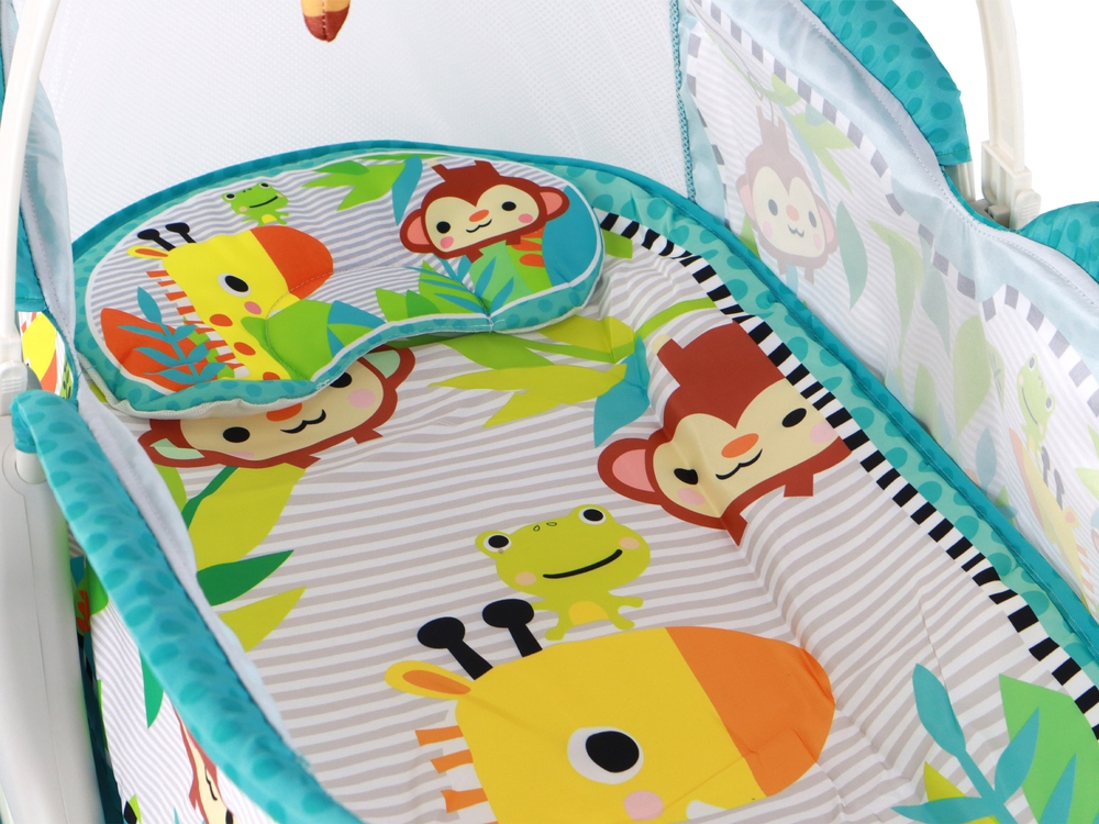 Wielofunkcyjne Łóżeczko Bujaczek 2w1 Mata Dziecięc