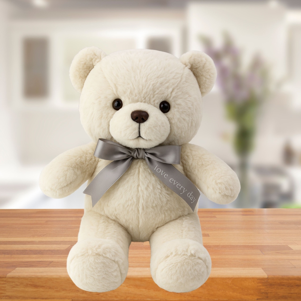 Pluszowa Maskotka Przytulanka Miś Z Kokardą Happy