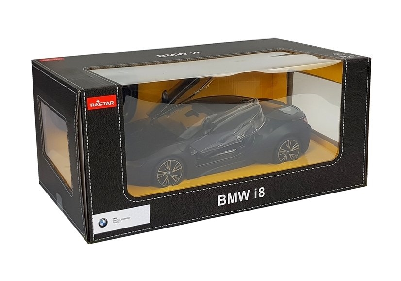 Auto R/C BMW i8 Rastar 1:14 Czarny Drzwi Automatyc