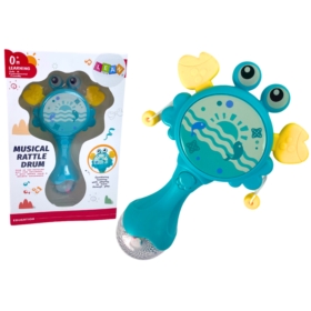 Bębenek Grzechotka Krab Dla Dzieci Światełka Melod