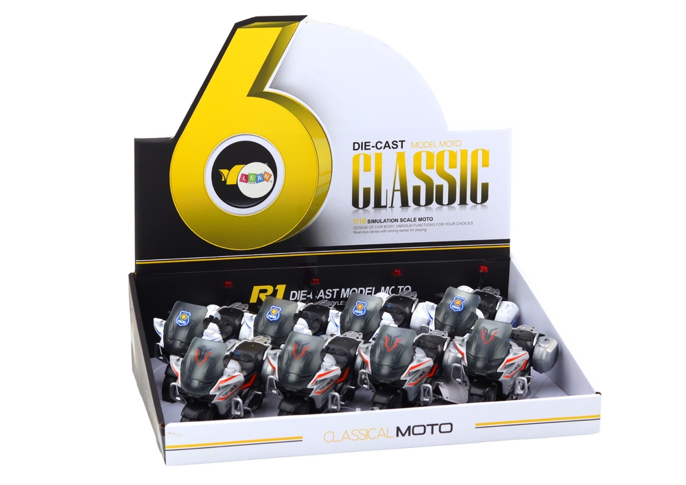 Motocykl Z Napędem Frykcyjnym Skala 1:10 Policyjny