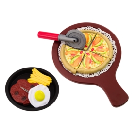 Zestaw Fast Food Owoce Stek Lody Akcesoria Pizza F