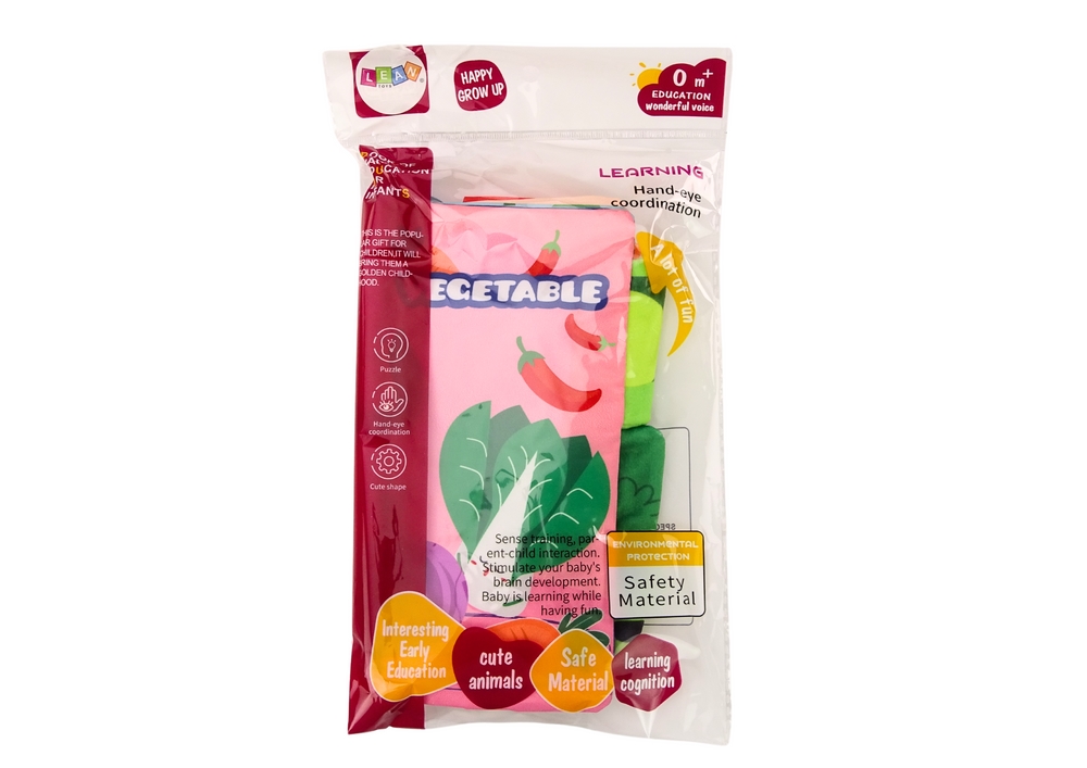 Książeczka Miękka Warzywa Szeleszcząca Piszcząca K
