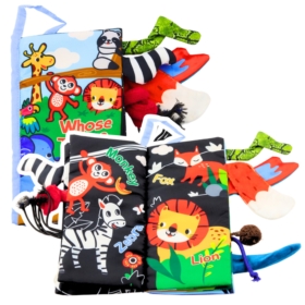 Miękka Książeczka Edukacyjna Szeleszcząca Zwierzęt