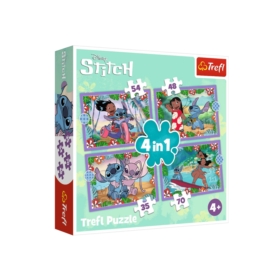 Puzzle - 4w1 - Szalony dzień Lilo and Stitch - Dis