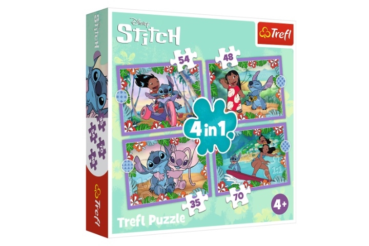 Puzzle - 4w1 - Szalony dzień Lilo and Stitch - Dis