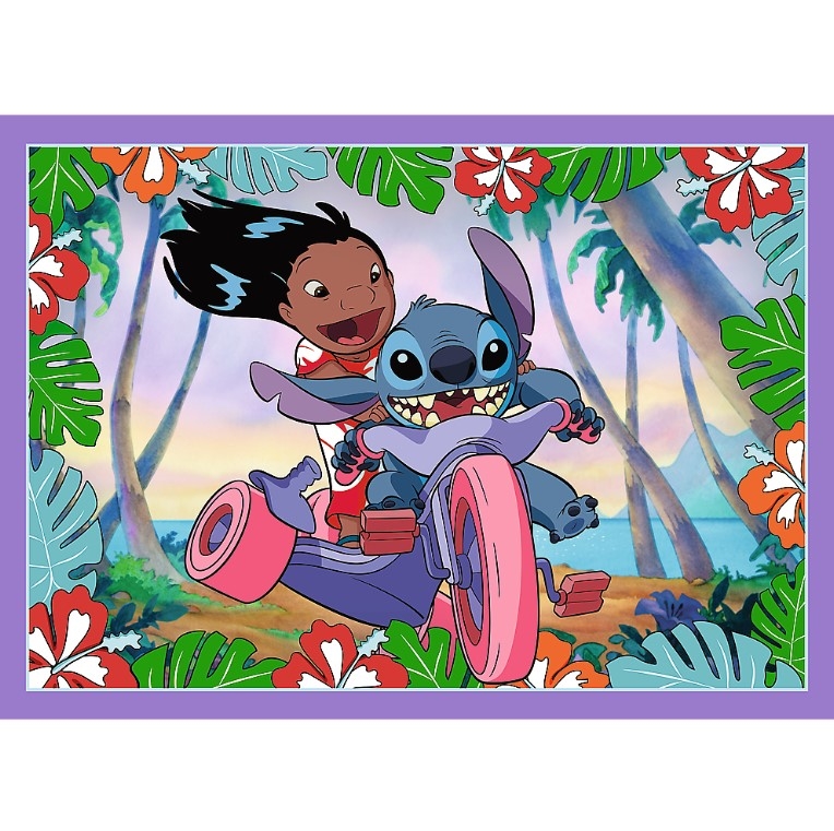 Puzzle - 4w1 - Szalony dzień Lilo and Stitch - Dis