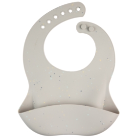 CANPOL ŚLINIAK SILIKONOWY Z KIESZONKĄ DOTS