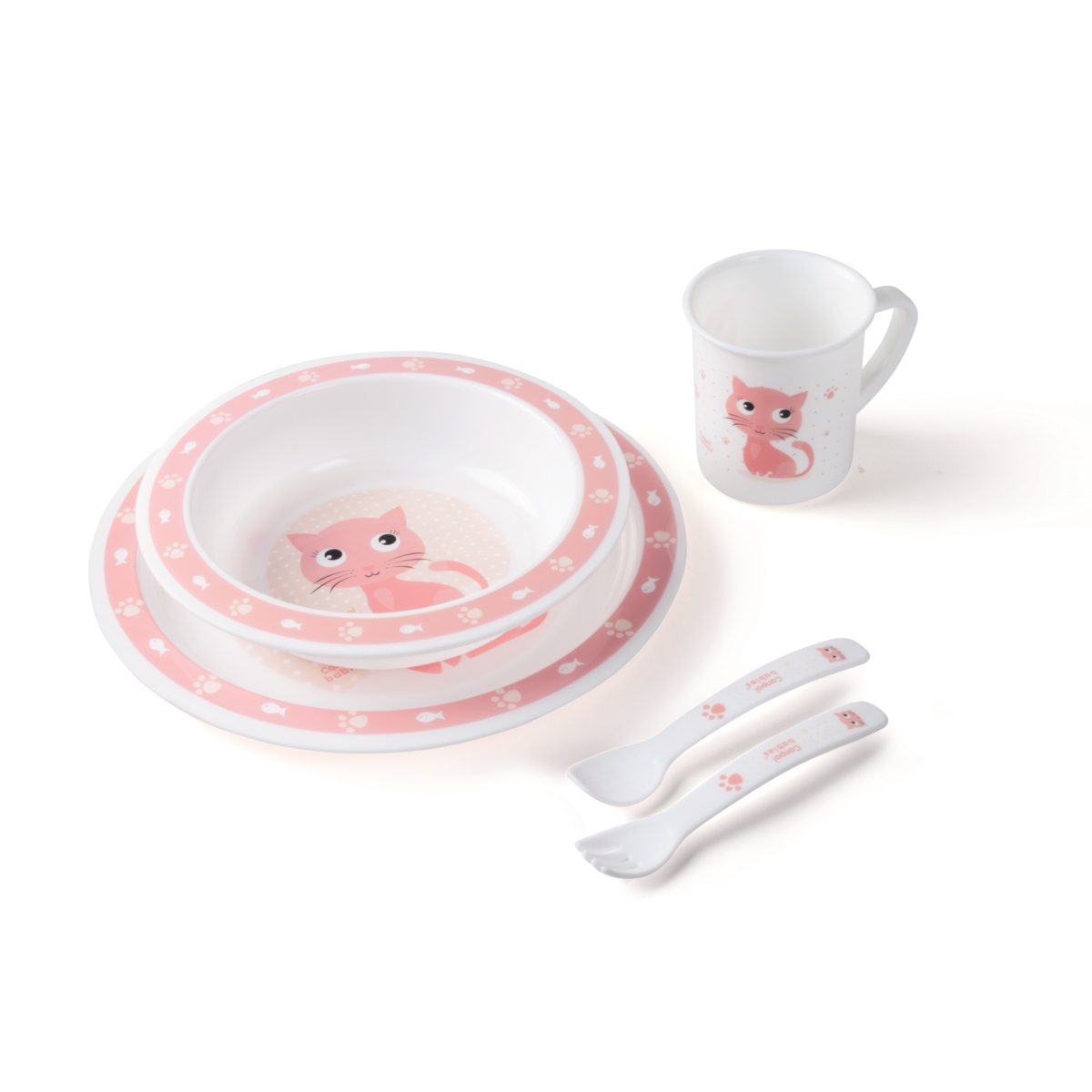 CANPOL PLASTIKOWY ZESTAW OBIADOWY KOTEK