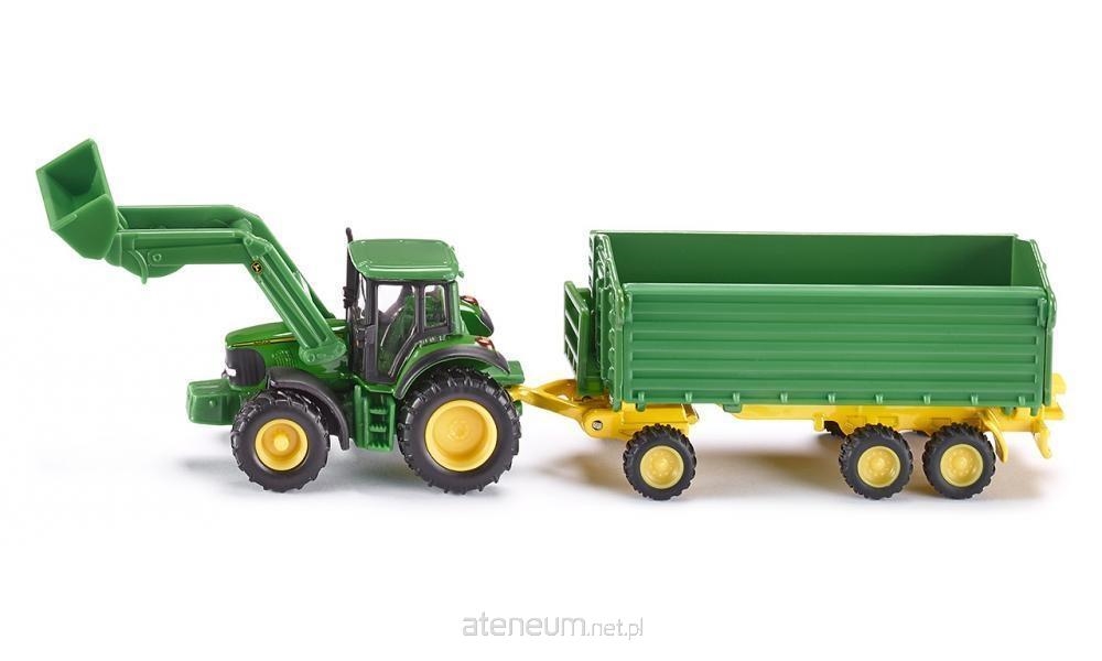 SIKU 1843 TRAKTOR JOHN DEERE Z PRZYCZEPĄ