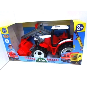 LENA TRAKTOR SPYCH + KOPARKA CZERWONY
