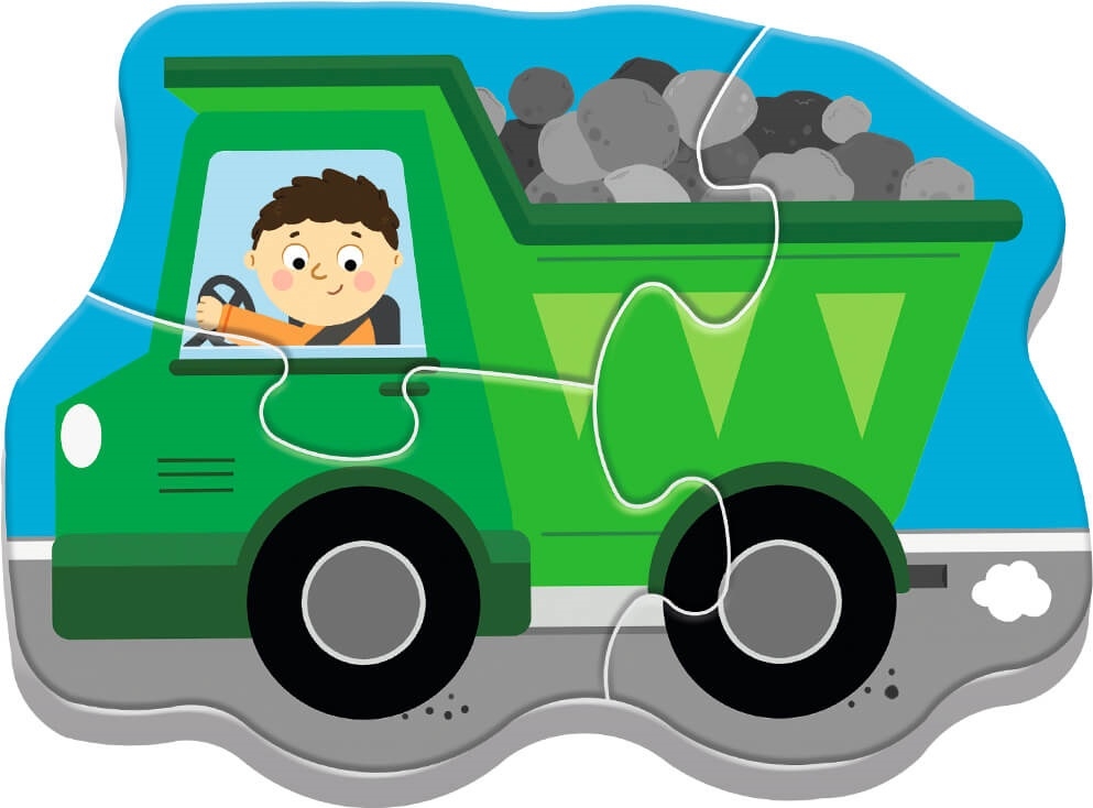 Puzzle - Baby Classic - Pojazdy na budowie -36072