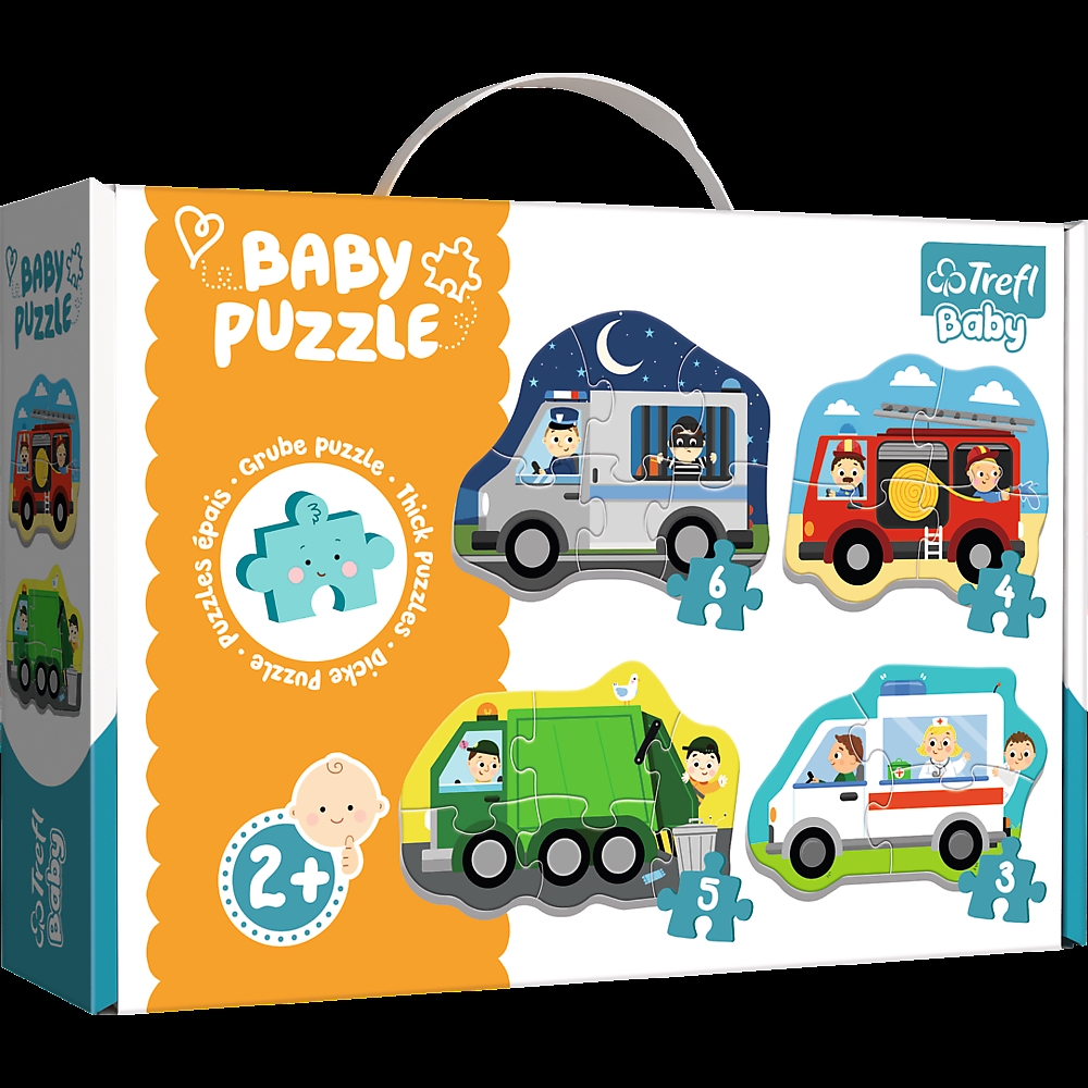 PUZZLE BABY CLASSIC Pojazdy i zawody /T.Baby 36071