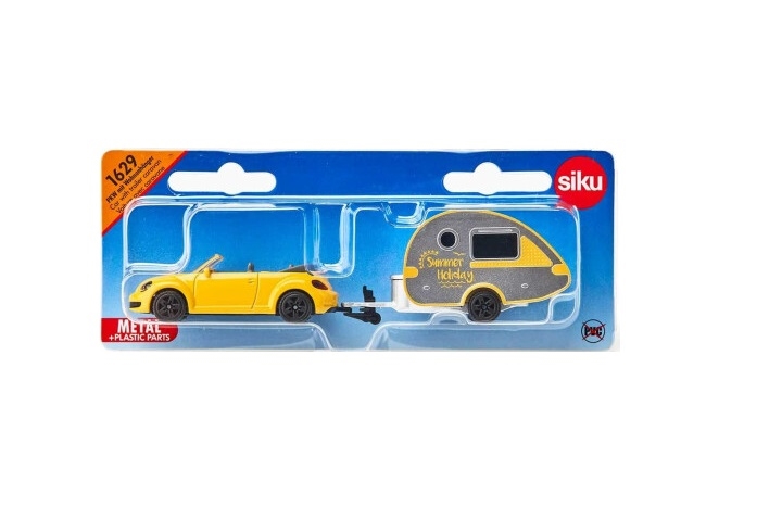 SIKU 1629 AUTO Z PRZYCZEPĄ CAMPINGOWĄ BLISTER