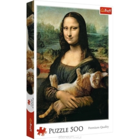 TREFL - PUZZLE 500 - MONA LISA I KOT MRUCZEK 37294
