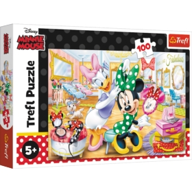 Puzzle - 100 - Minnie w salonie kosmetycznym - Dis