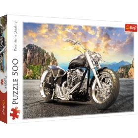 Puzzle 500 el. Czarny motocykl 37384