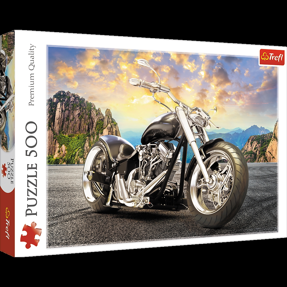 Puzzle 500 el. Czarny motocykl 37384