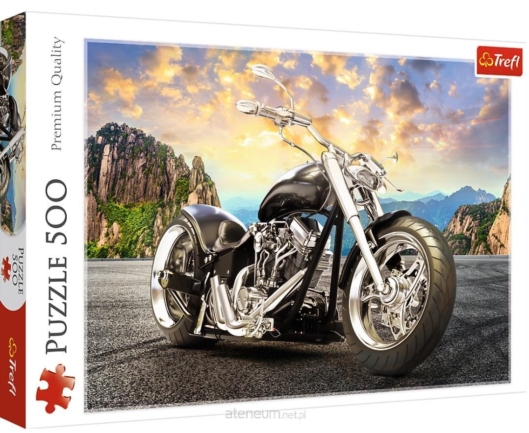Puzzle 500 el. Czarny motocykl 37384